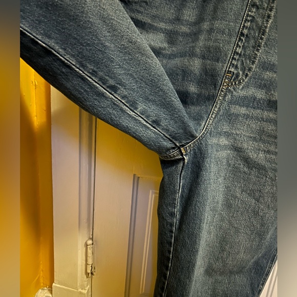 Madewell stright leg denium overalls, sz XL. In Dennett wash - Picture 8 of 16